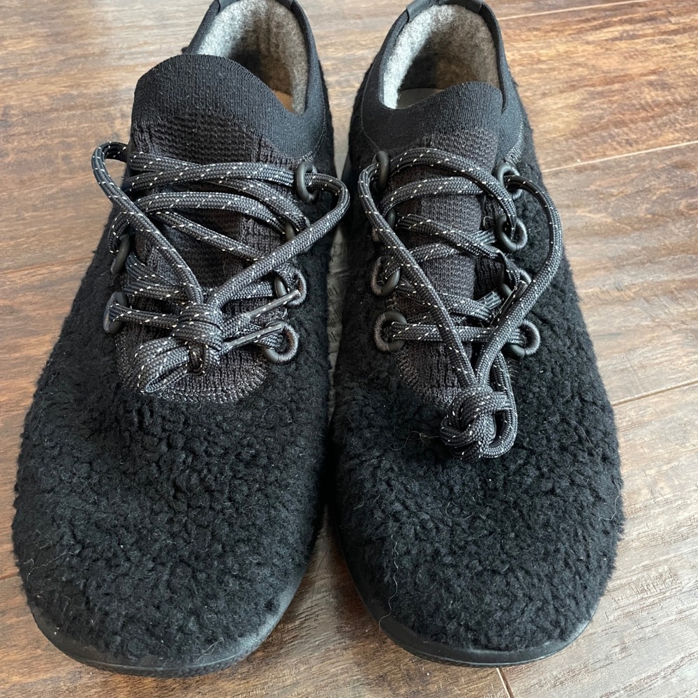 Allbirds Wool Dasher Mizzle Shoes Mens 10.5 Black Running Sneakers Comfort